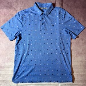 Travis Mathew Polo Shirt Golf Men’s Size Medium  Independence Day Patriotic PGA